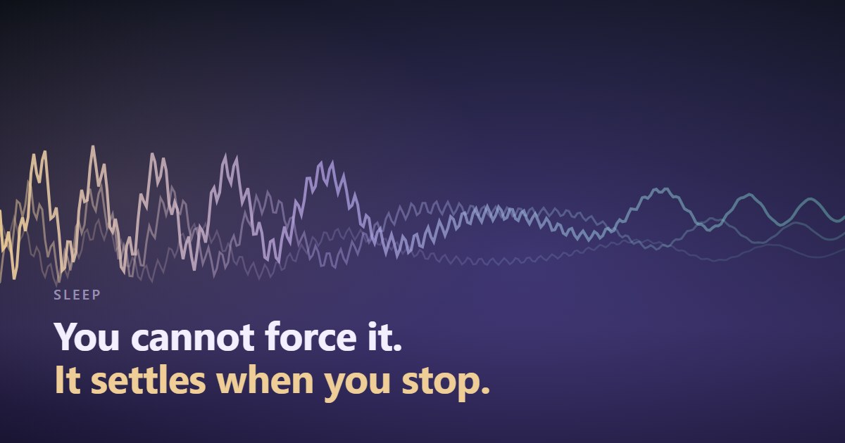 You cannot force it. It settles when you stop.